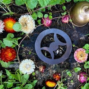 Wood Triple Goddess Altar Tile Witch Witchcraft Spellwork Occult Wiccan Magick